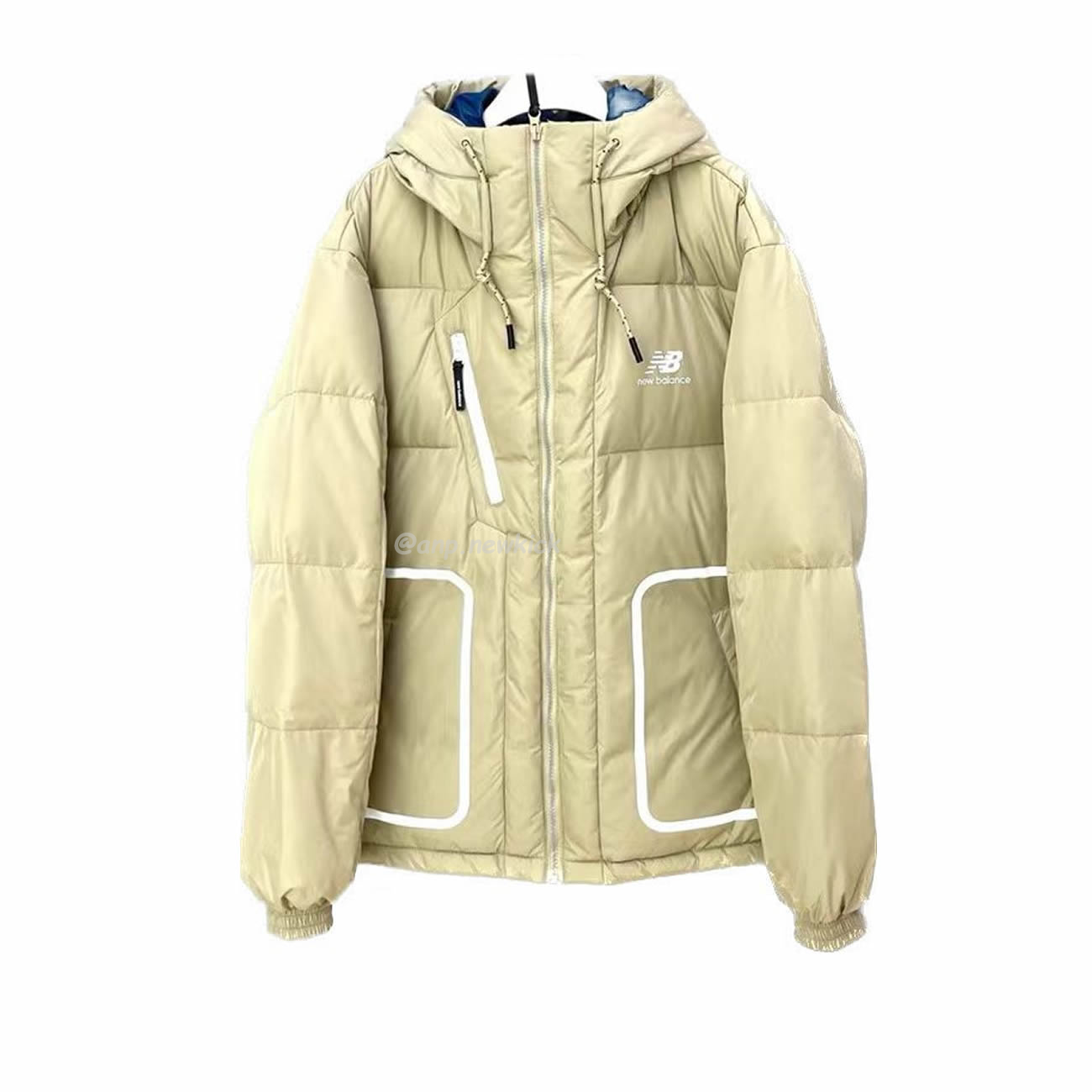 New Balance Nb Thickened Warm Down Jacket White Beige Black (4) - newkick.app